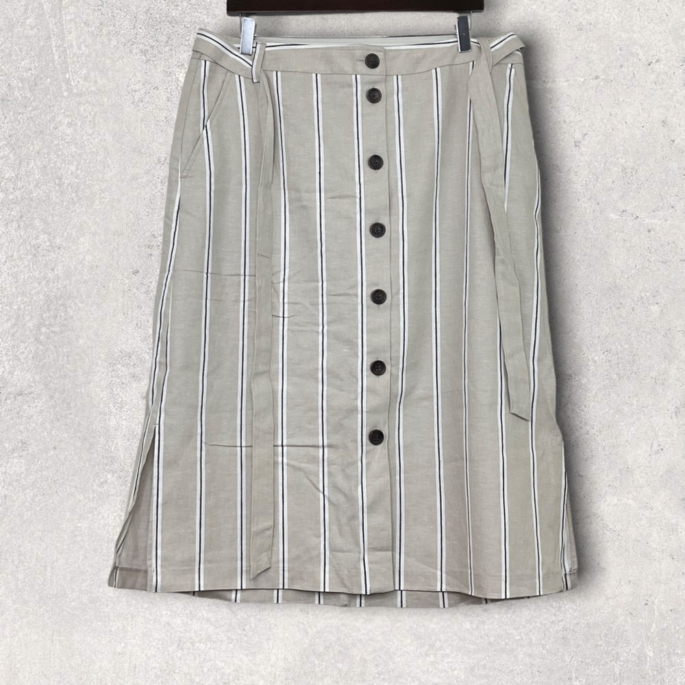 Banana Republic Striped Linen Skirt